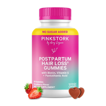 Pinkstork Postpartum Hair Loss Gummies วิตามินลดผมร่วงหลังคลอด แม่ให้นม กัมมี แม่หละงคลอด