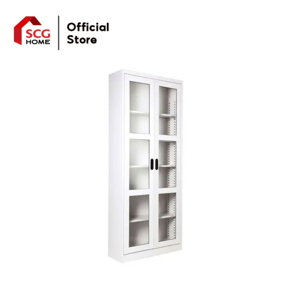 Kiosk Furniture ตู้สูงMAXBOOK 2 บานเปิดกระจก