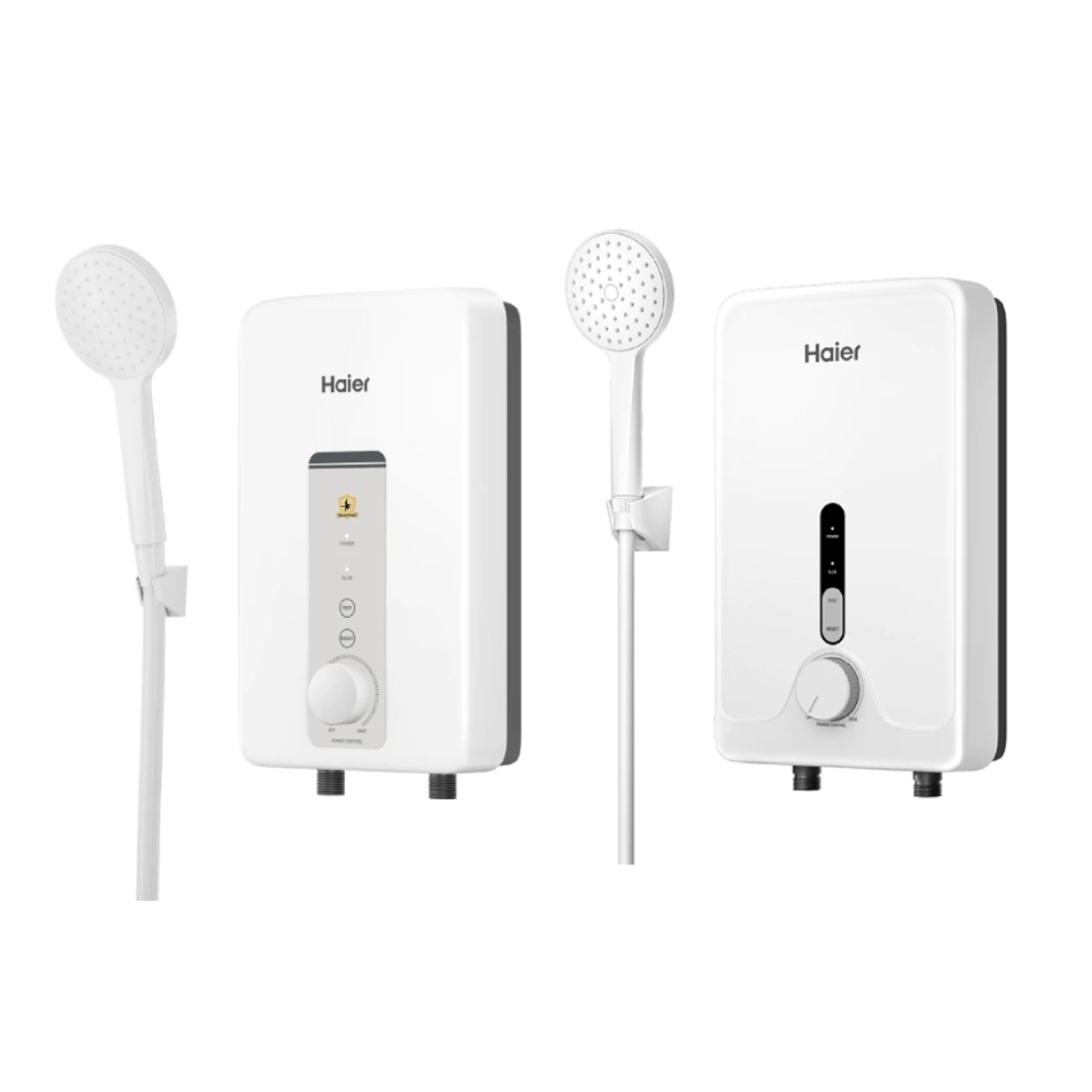 HAIER เครื่องทำน้ำอุ่น 3500W รุ่น EI35M-B1WO EI35M-D1CW 4500W รุ่น EI45M-B1WO  EI45M-D1CW แถมฝักบัว