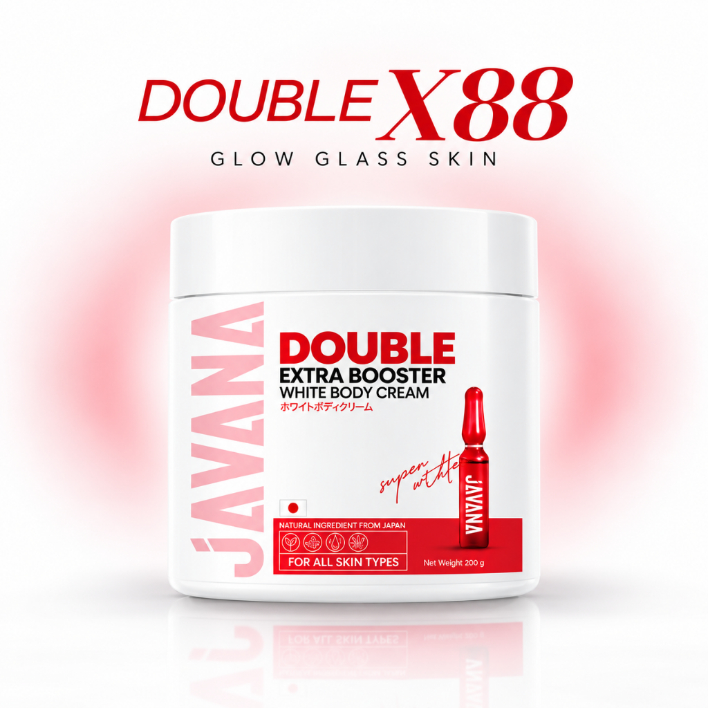 JAVANA Double Extra Booster White Body Cream 200g ครีมบำรุงผิวกาย ชุ่มชื้น ผิวดูเรียบเนียน กระจ่างใส