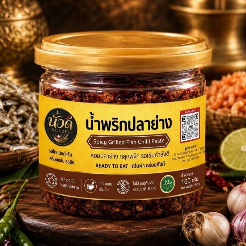 1 กระปุก น้ำพริกปลาย่าง นัวดี ฮาลาล
