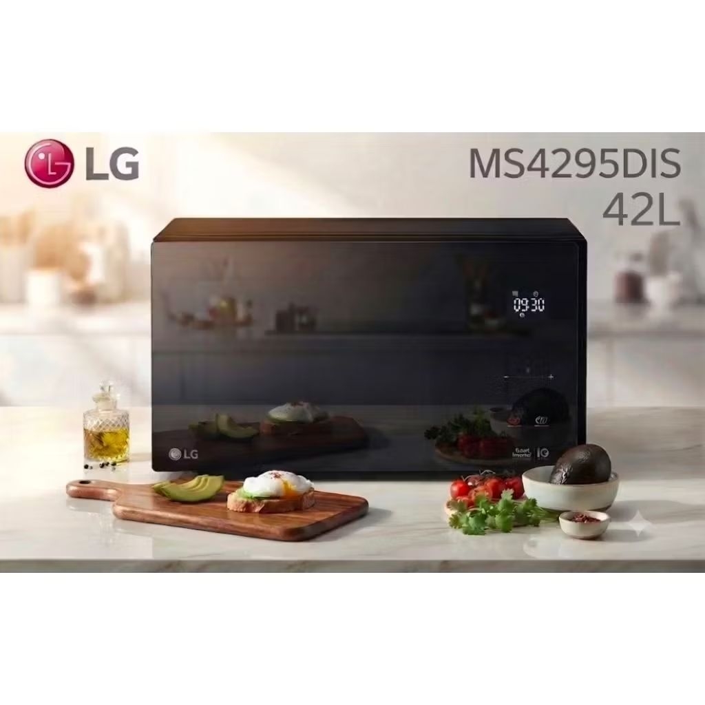 LG แอลจีไมโครเวฟ ระบบอุ่นอาหาร รุ่น MS4295DIS ขนาด 42 ลิตร สีดํา