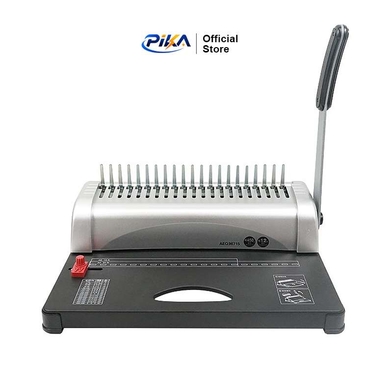 PIKA เครื่องเข้าเล่ม เครื่องเข้าเล่มเอกสาร Binding Machine เครื่องเข้าเล่มกระดูกงู เครื่องเจาะ