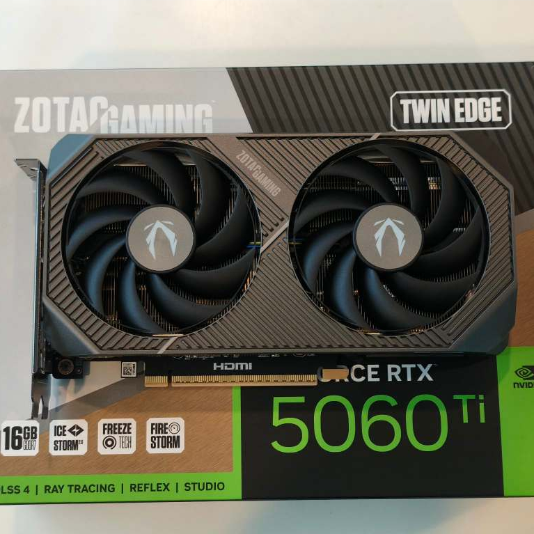 RTX 5060 TI 16GB - ZOTAC TWIN EDGE OC 16GB GDDR7 การ์ดจอมือสอง ครบกล่อง ประกันศูนย์ไทย ใช้งานปกติ