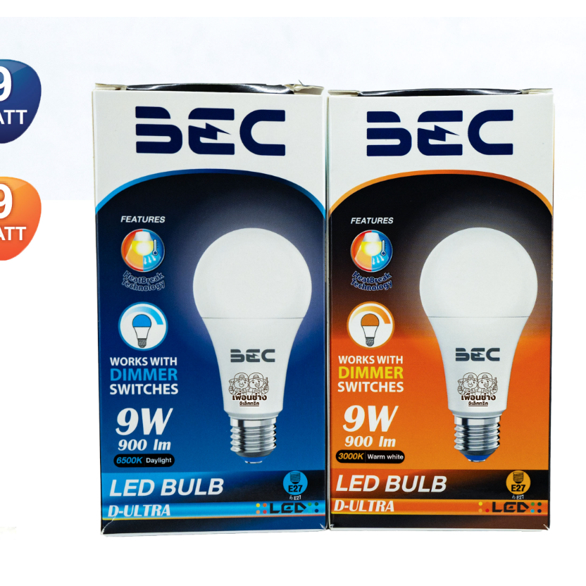 BEC หลอด LED BULB ขนาด 9W รุ่น D-ULTRA