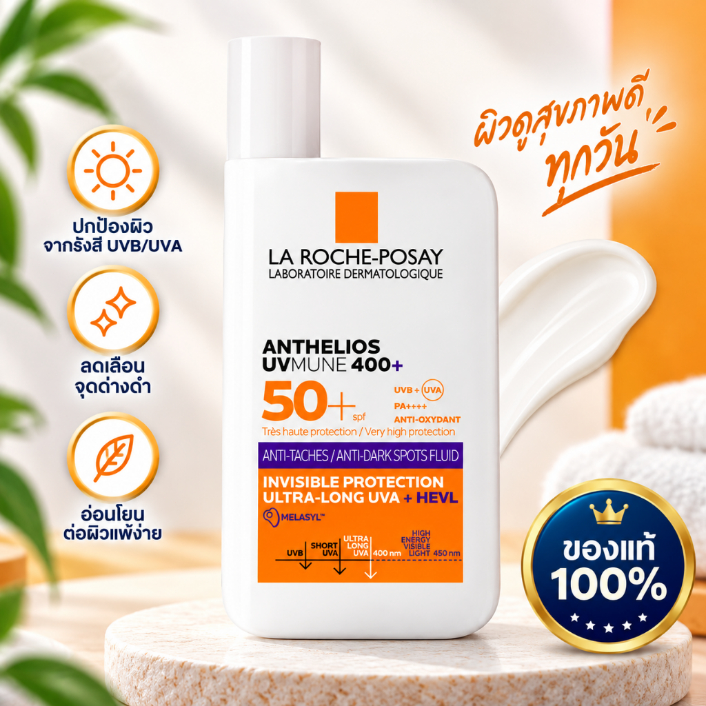 ลา โรช-โพเซย์ แอนเทลิโอส ยูวีมูน400 แอนไท-ดาร์ก สปอต ฟล LAROCHEPOSAY - Anthelios UVmune400 Anti-Dark