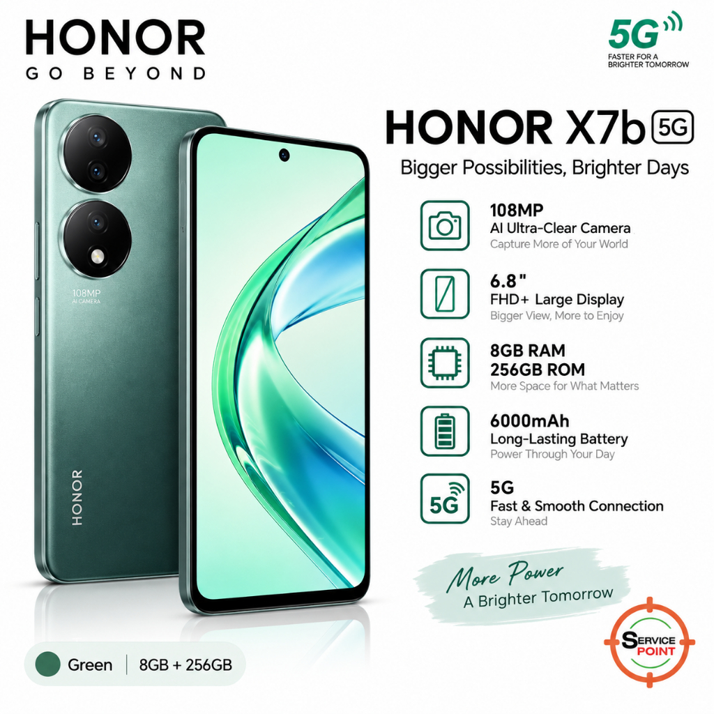 HONOR X7B 5G 8/256GB สีเขียว Emerald Green มือ 2 สภาพสวย ไม่มีรอย พร้อมใช้งาน