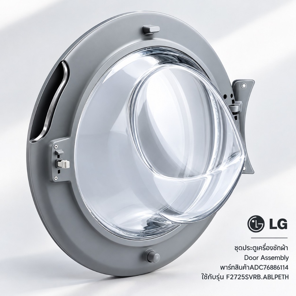 LG/อะไหล่เเท้/ชุดประตูเครื่องซักผ้าDoor Assembly/PART ADC76886114/ใช้กับรุ่น F2725SVRB.ABLPETH