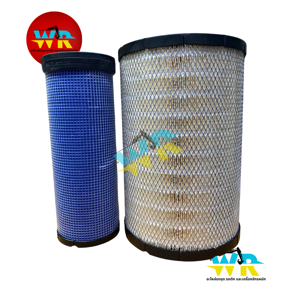 KAS-636 กรองอากาศ SK200-8,SH210,EX200-5,ZX200-1,2,3,CX210B,SK200-10,SK210-10 (STAL) 4286128/4286130 