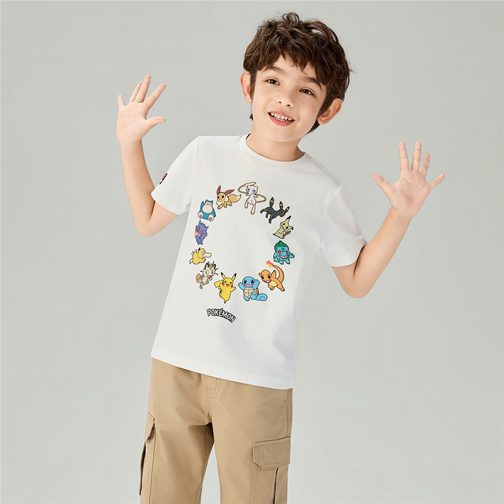 GIORDANO تيشيرت أطفال سورونا مطبوع Pokémon — صورة 3