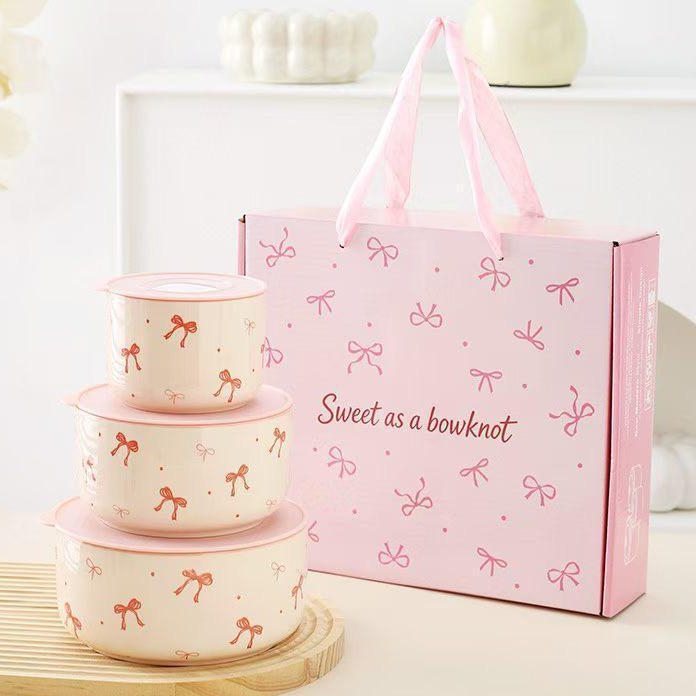 ชุดของขวัญ ชุดถ้วยจาน ถ้วยเซรามิก ลายกาตูนน่ารัก ของฝากเซรามิก