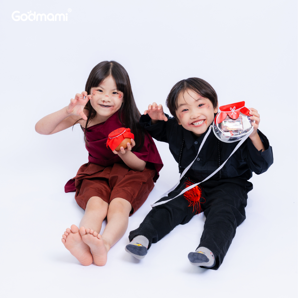 Godmami طقم مكياج هالوين للأطفال (أشباح تايلندية) — صورة 5