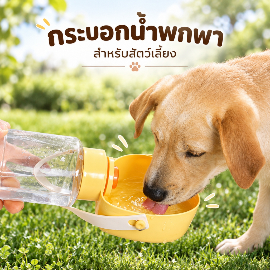 🌵 ขวดน้ำพกพา กระบอกพกพา พกพาไปเที่ยว ขวดน้ําดื่ม ขนาดเล็ก กลาง ใหญ่ สําหรับสัตว์เลี้ยง สุนัข แมว 🌵