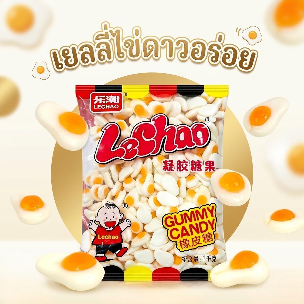 [พร้อมส่ง] THTB เยลลี่รูปไข่ดาว 1000 กรัม 1 กิโล พร้อมส่ง กัมมี่ไข่ดาว น่ากิน ขนมกินเล่น หวานอร่อย คุ้ม