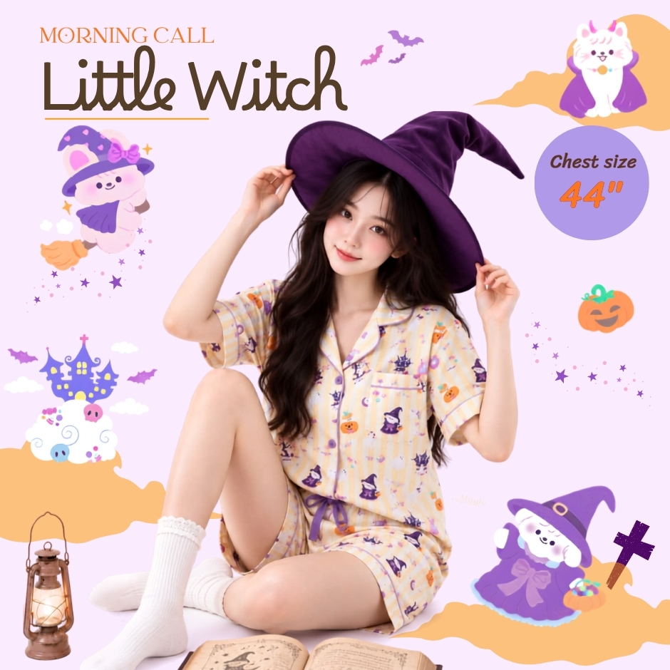 🌈 Morning Call  ชุดนอน Little Witch แม่มดน้อยแสนซน