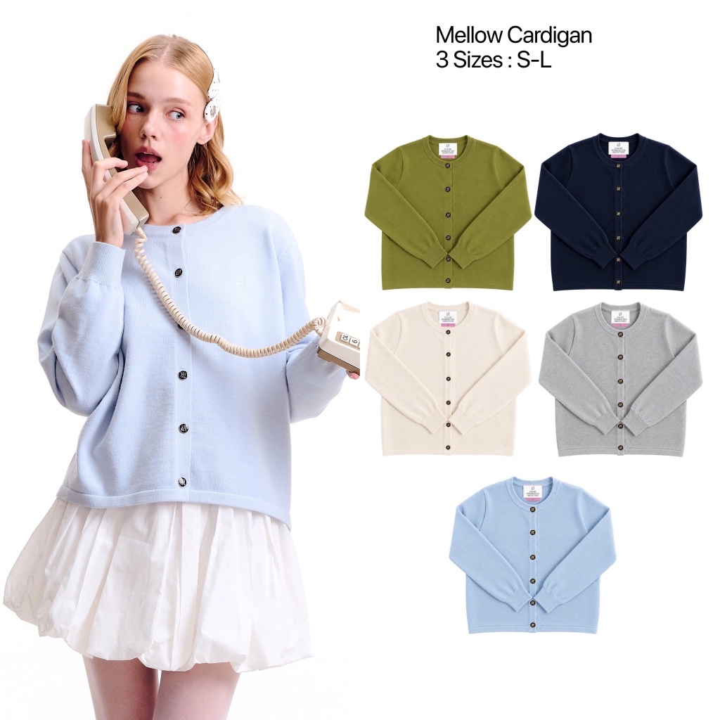 CHUUCHOP | S-L | Mellow Cardigan เสื้อคาร์ดิแกนไหมพรมผู้หญิง