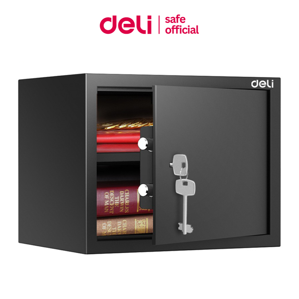 Deli ตู้เซฟ ตู้นิรภัย ความปลอดภัยสูง กุญแจฉุกเฉิน แข็งแรง ทนความร้อน รับประกัน 1 ปี Safe Box
