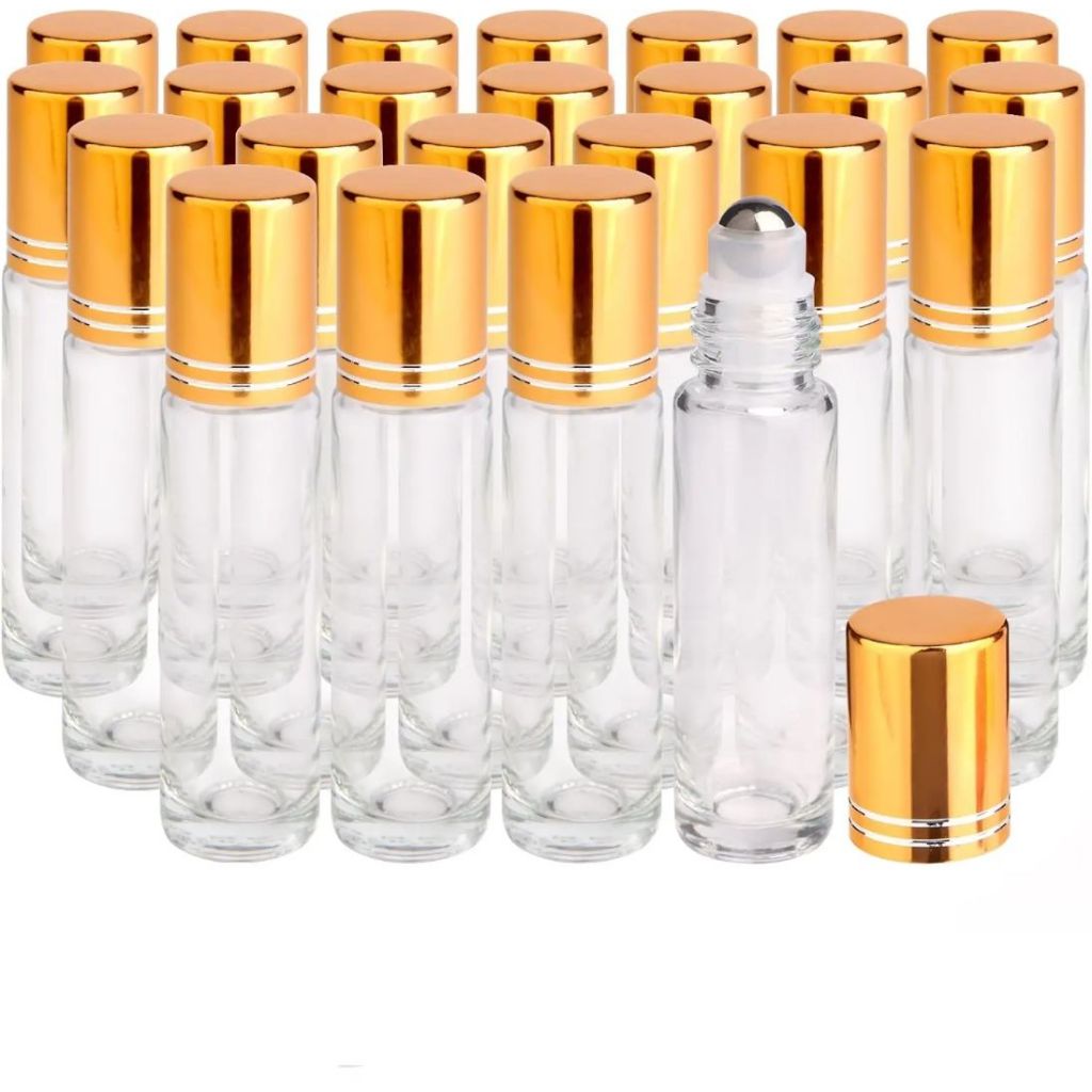 (แพ็ก100ขวด)ขวดลูกกลิ้งแก้ว RB16 / 5ml 10ml ขวดลูกกลิ้งแก้ว สีใส / สีขุ่น / สีชา ขวดน้ำหอมแบบลูกกลิ้