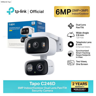 ⚡️🔥ขายดีส่งไว🔥⚡️Tapo C246D สินค้าขายดี 6MP Indoor/Outdoor Dual Lens Pan/Tilt Security Camera