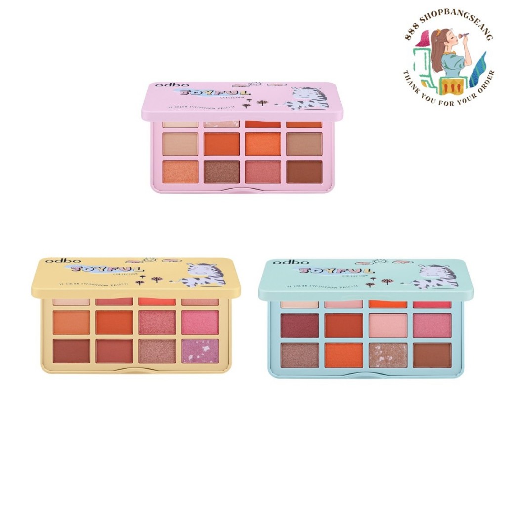 อายแชโดว์ โอดีบีโอ จอยฟลู คอลเลคชั่น 12 สี ODBO Joyful Collection 12 Colos EyeShadow Palette OD298