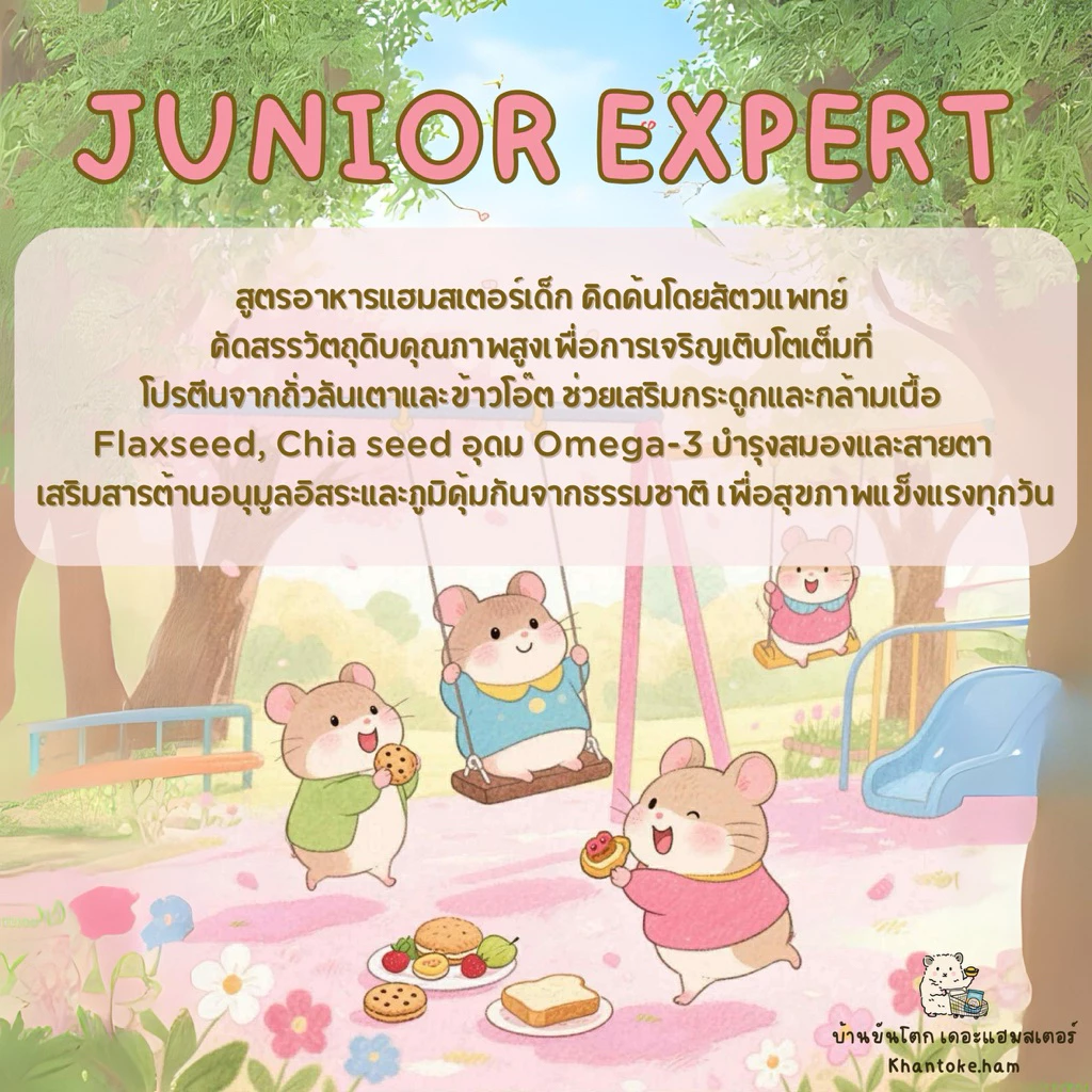 อาหารแฮมสเตอร์ อาหาร แฮมสเตอร์เด็ก 250g อายุ 0-6เดือน เน้นให้ตัวแน่นแข็งแรง ฉบับบ้านขันโตก อาหารผสม แฮมสเตอร์