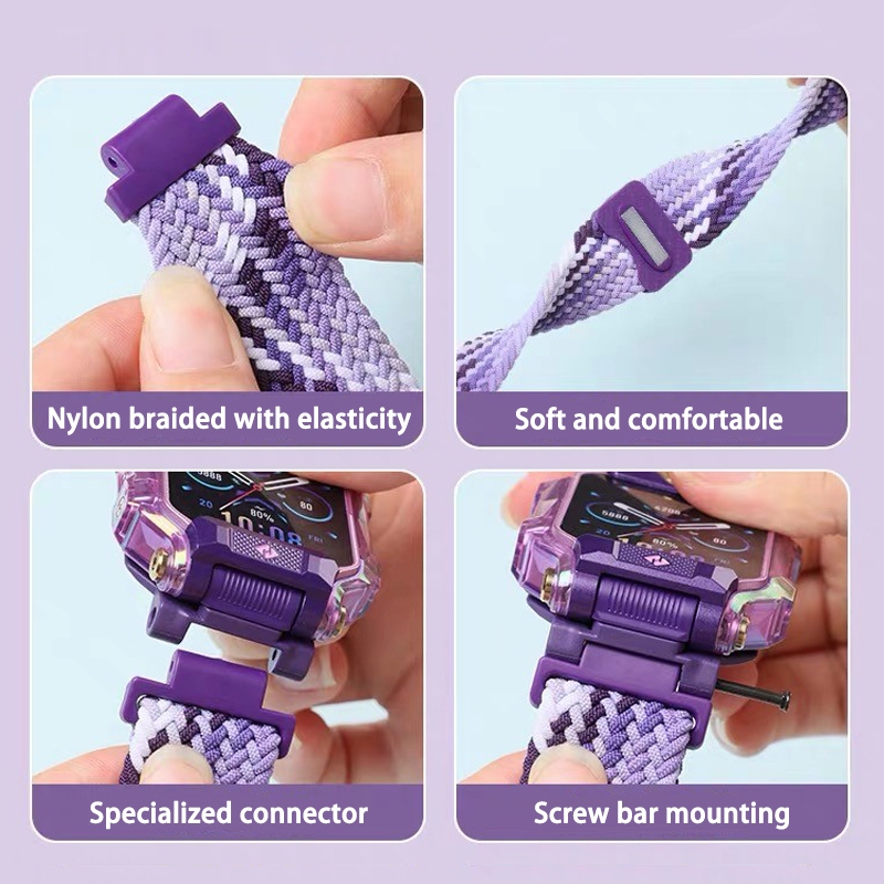 🔥สำหรับ Imoo X10 Watch Phone🔥สายนาฬิกา สำหรับ Imoo Z1 Z6 Z7 สายรัดข้อมือไนล่อนทอแม่เหล็ก Loopback Strap - รูปที่ 3