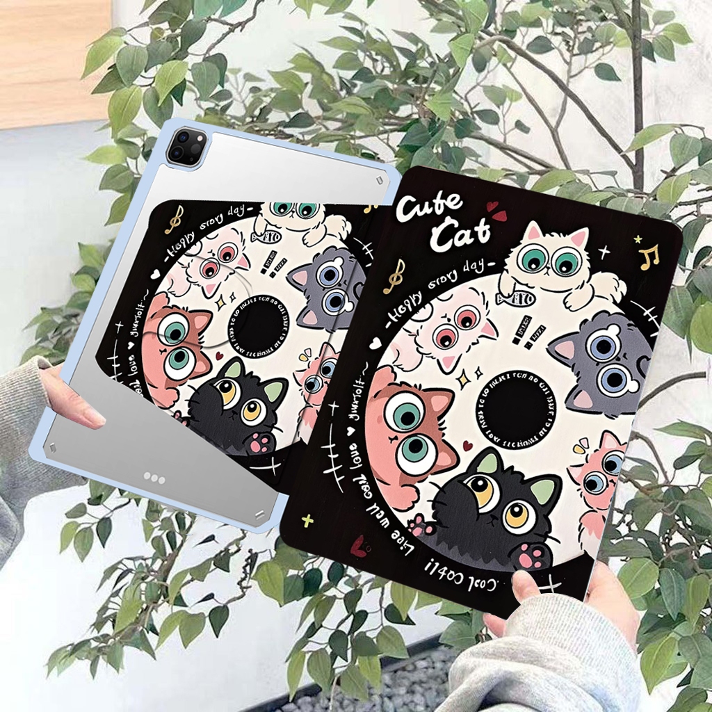 360 เคสไอเเพดหลังใสพร้อมสติกเกอร์ รุ่นไอแพด gen7 gen8 gen9 gen11 gen10 gen11 (A16Pro11 Air4 air5 6 air3 pro10.5 air13