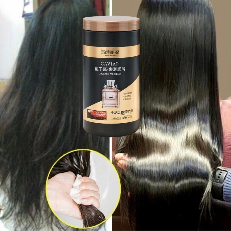 เคราตินสดผมตรง Caviar ครีมหมักผม1000g ครีมหมักผมเคราติน เคราตินสด ครีมหมักผมเสีย เคราตินผมตรง ครีมหมักผมตรง