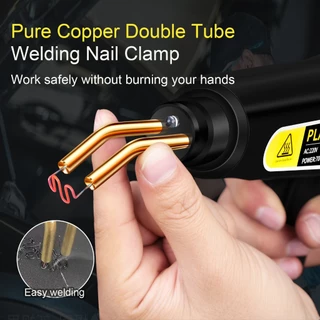 ปืนเชื่อมพลาสติก 220V 70W เครื่องมือซ่อมกันชนรถยนต์ เหมาะสำหรับซ่อมมอเตอร์ไซค์ ยแตกร้าวของเปลือกหอย พร้อมตะปู 200 ตัว