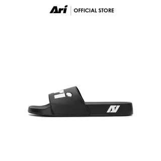 ARI SLIDE SANDALS - BLACK/WHITE (AFW0002-01) รองเท้าแตะ อาริ SLIDE SANDALS สีดำขาว