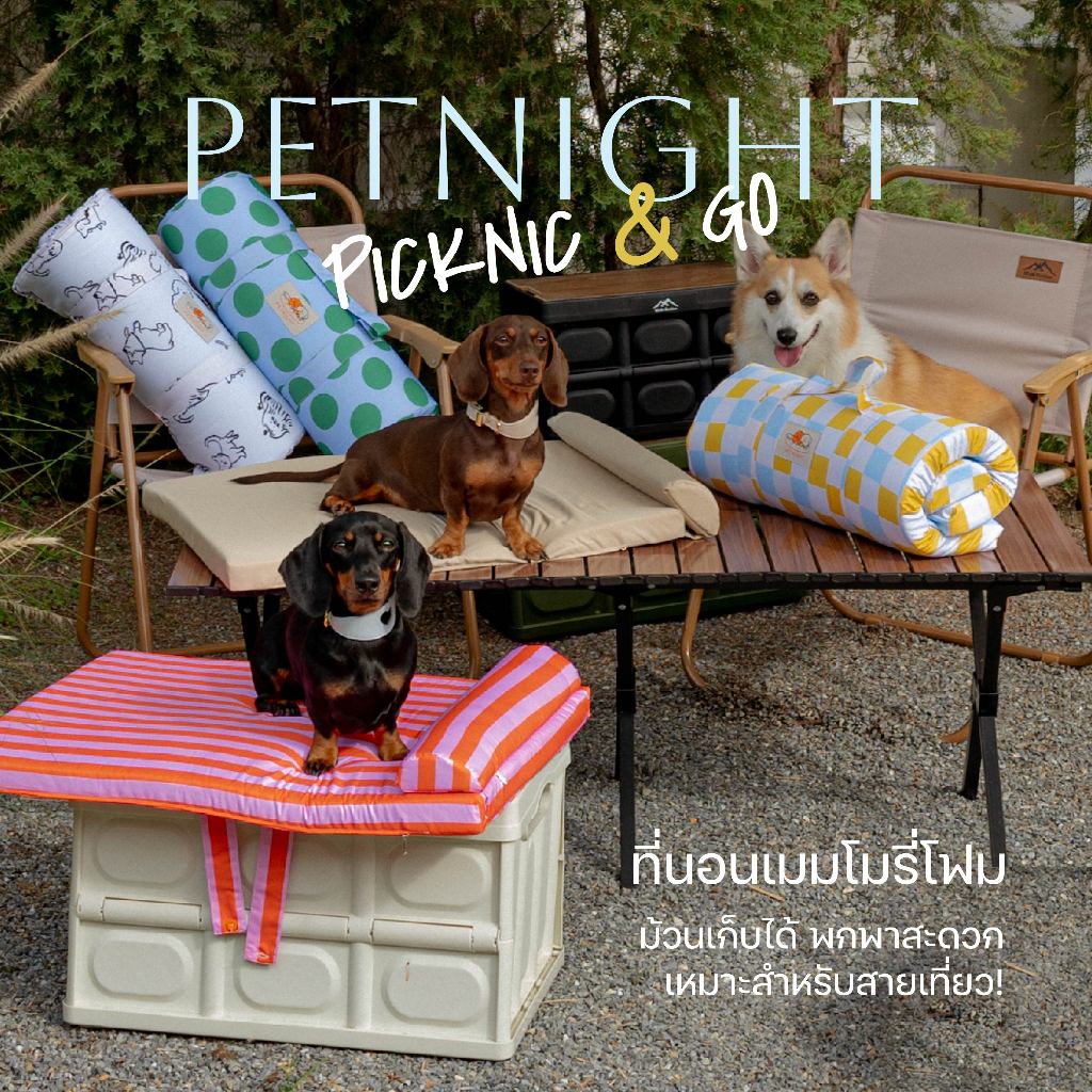 PETNIGHT ที่นอนเมมโมรี่โฟมพกพา (รวมทุกไซส์)