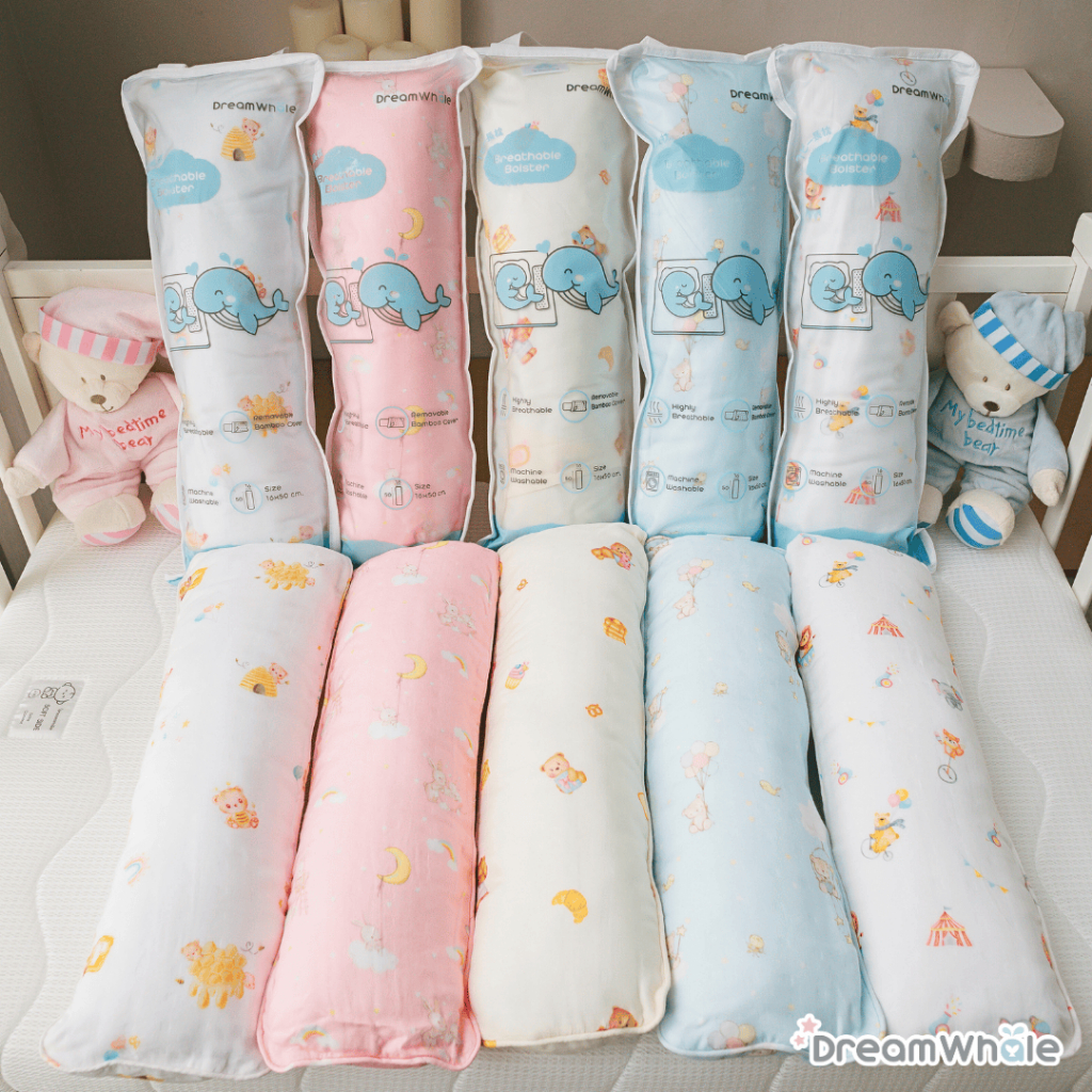 DreamWhale หมอนข้างดันหลัง จัดท่า แถมปลอกใยไผ่ นุ่มพิเศษไม่บาดผิว ซักได้กันไรฝุ่น หมอนข้างเด็ก รูปที่ 3