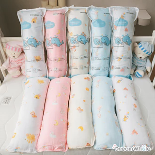 DreamWhale หมอนข้างดันหลัง จัดท่า แถมปลอกใยไผ่ นุ่มพิเศษไม่บาดผิว ซักได้กันไรฝุ่น หมอนข้างเด็ก