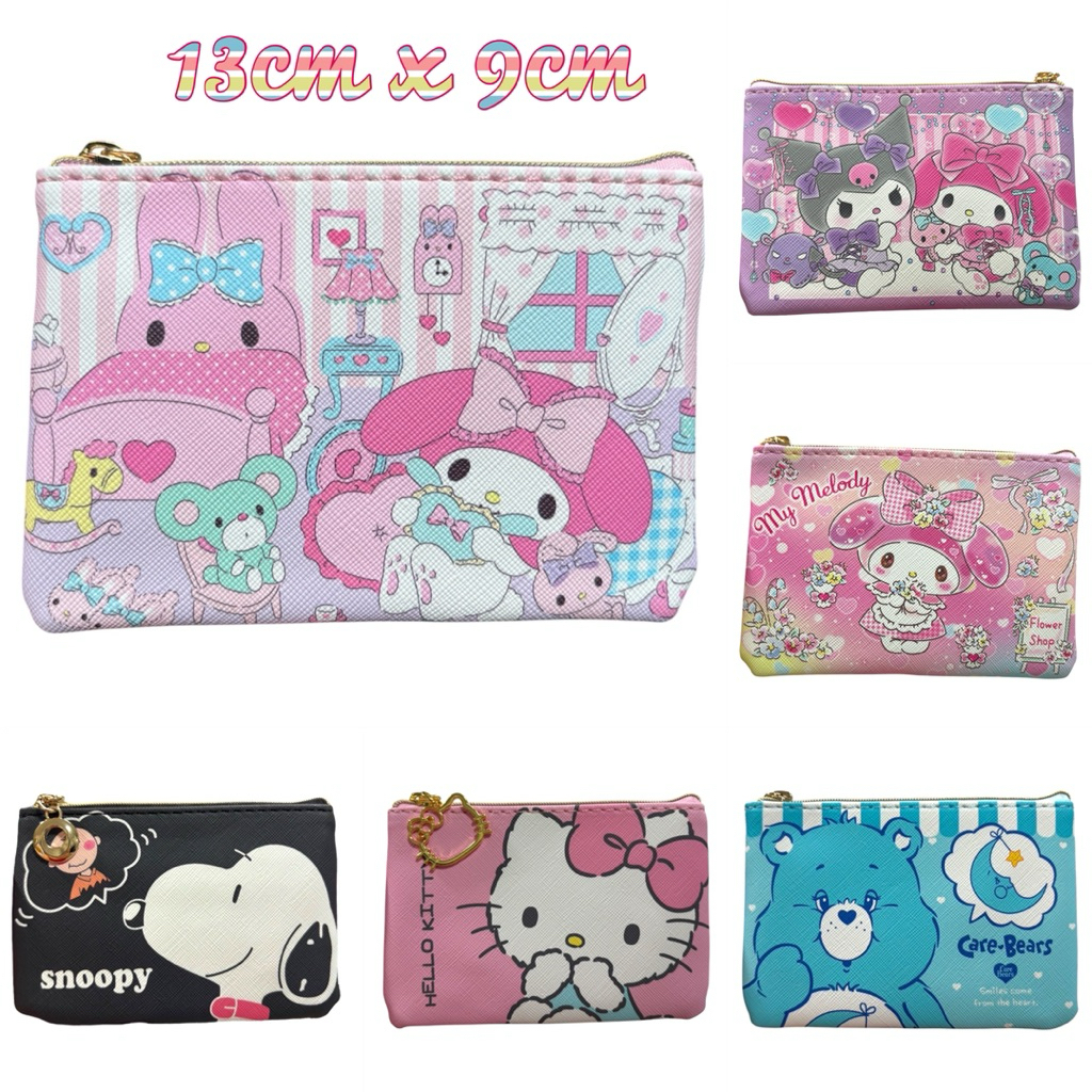 กระเป๋าสตางค์ กระเป๋าลายการ์ตูน Sanrio มีซับใน ใส่บัตร ใส่แบงค์ได้เยอะ