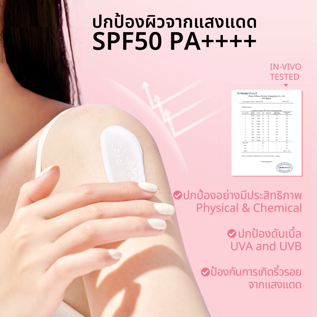 lavojoy Let It Glow Daily Shine Body Serum Delicate Rose180ml. tone up โทนอัพ เนื้อเซรั่ม ปรับผิวกระจ่างใส SPF 50 PA++++ thumbnail 6