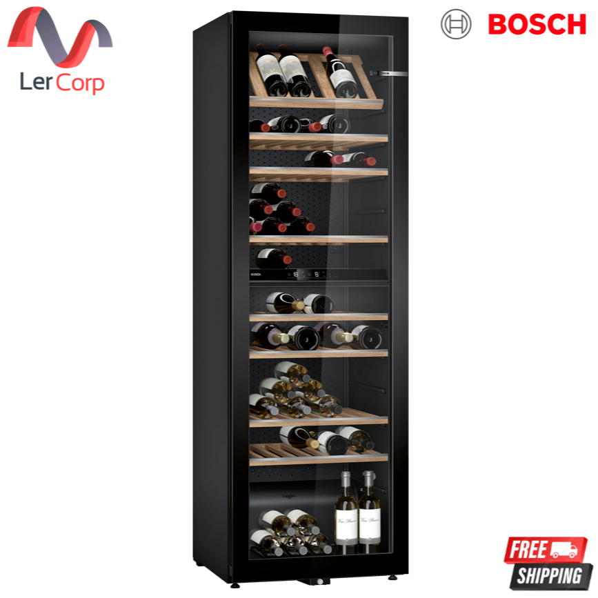 (Bosch) ซีรี่ 6 ตู้ไวน์ตั้งพื้น Freestanding wine cooler ขนาด 186 x 60 cm รุ่น KWK36ABGA