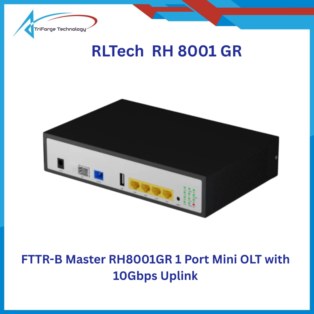 RLTech FTTR-B Master RH8001GR 1 Port Mini OLT with 10Gbps Uplink
