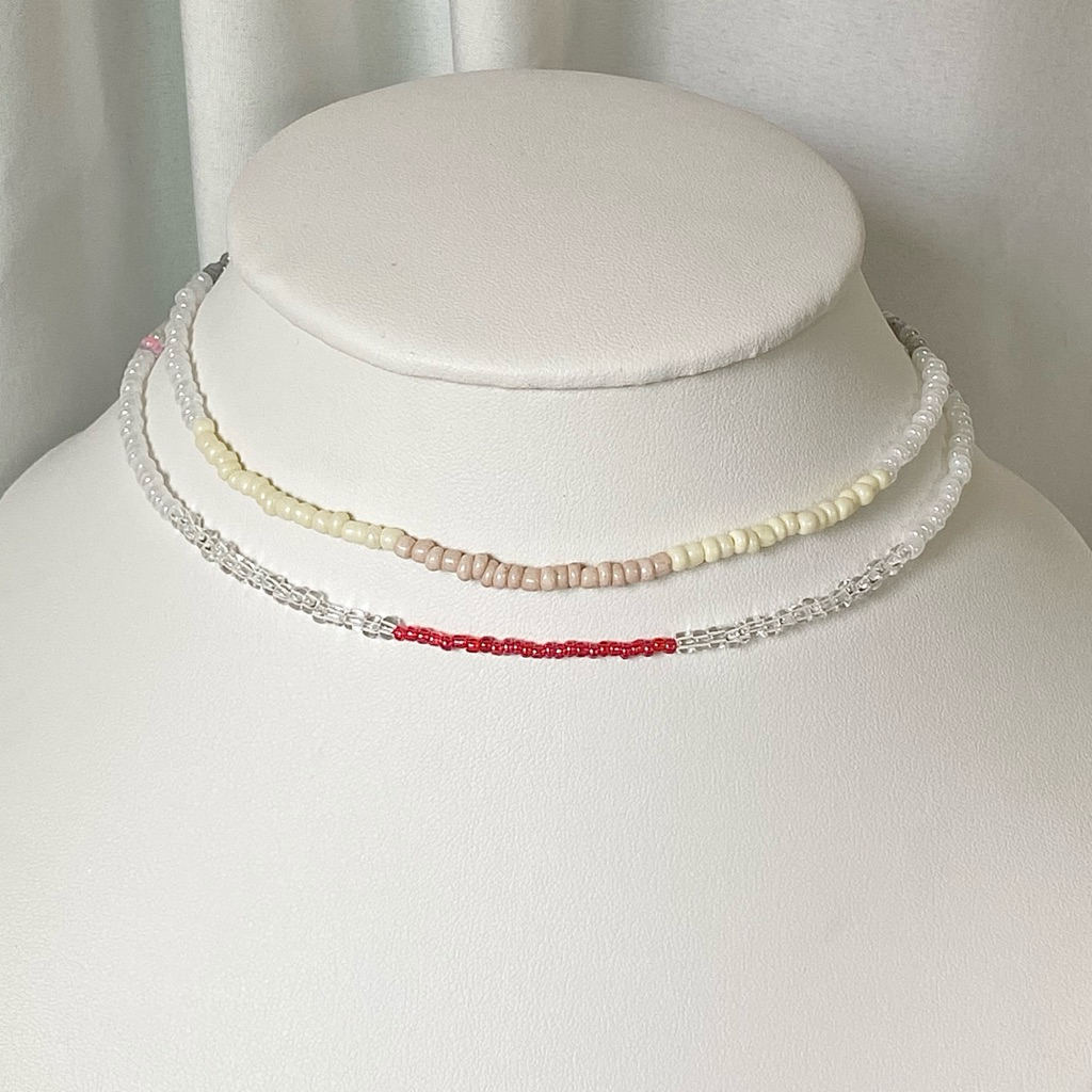 [ซื้อคู่ลด5฿] coocoabutter - necklace ออกแบบเองได้ สร้อยคอลูกปัดสีล้วน หลากสีมินิมอล สร้อยคอแฟชั่นใส่ได้ทุกวันได้ทุกลุค