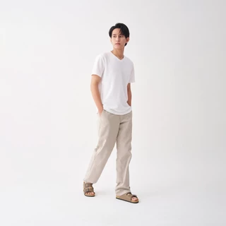 เสื้อไม่ร้อน คอวี Mynds รุ่น Regular Smart T-Shirt ผ้า Dry Tech ที่สุดแห่งความใส่สบาย ระบายอากาศดี Unisex สีขาว
