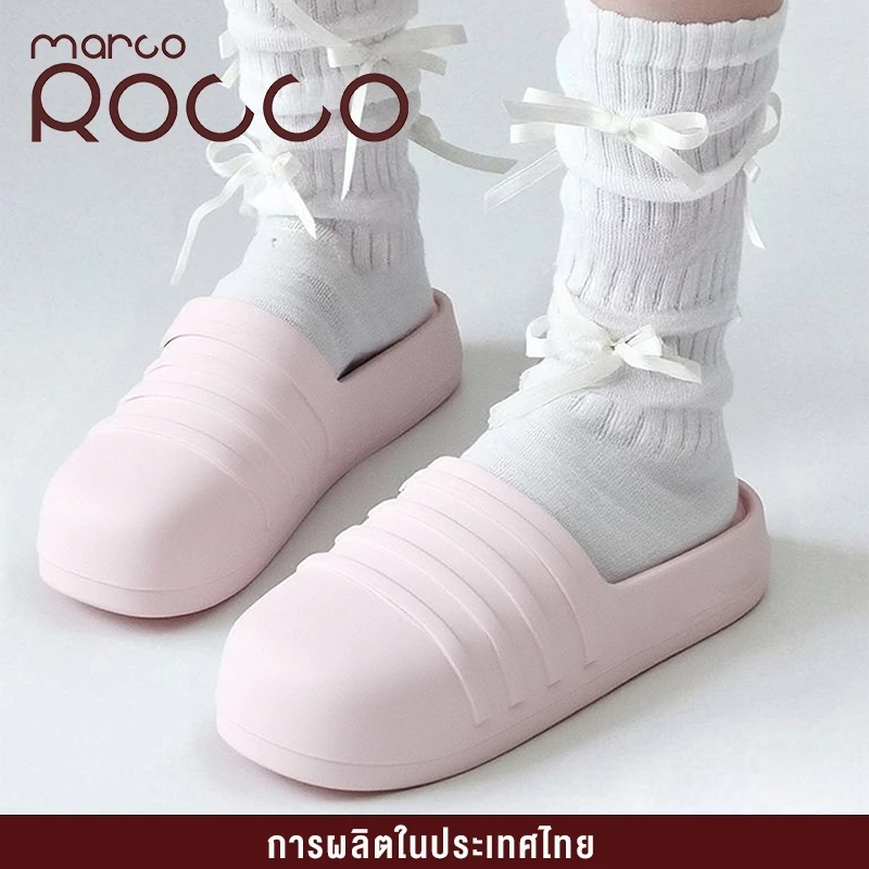 Marco Rocco รองเท้าหัวโต แฟชั่น EVA กันลื่น กันน้ำ UNISEX รองเท้าแตะผู้หญิง รองเท้าเปิดส้น MR8016
