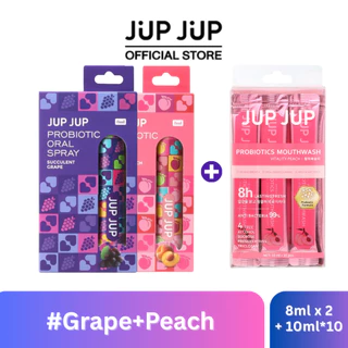 [Duo Set] Jup Jup Probiotic Oral Spray 8ml*2pcs + Probiotics Mouthwash [10ml x10pcs] 1pc
