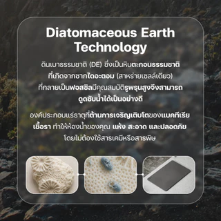 ErgoLab Stone Bath Mat พรมหินเช็ดเท้า ดินเบาธรรมชาติ กันลื่น ดูดซับน้ำทันที แห้งเร็ว ป้องกันเชื้อรา ทำความสะอาดง่าย