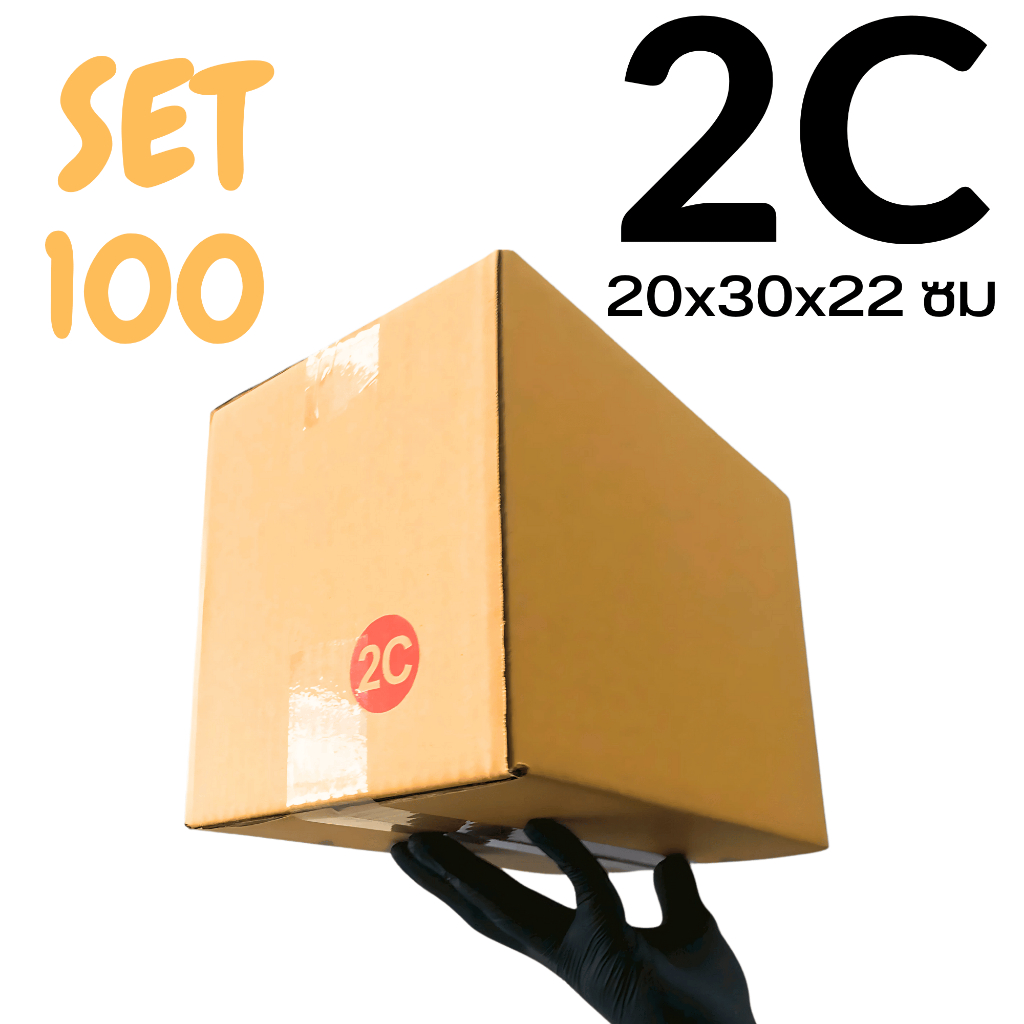 (SET 100 ใบ) กล่อง 2C กล่องไปรษณีย์ กล่องพัสดุ