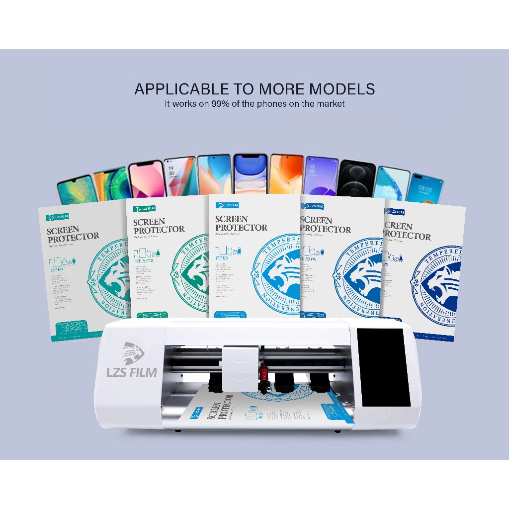 LZS FILM TPU Hydrogel ฟิล์มตัดมือถือ 12x18ซม. 50/25pcs ทัชลื่น ติดง่าย ไม่ขอบลอก คละได้