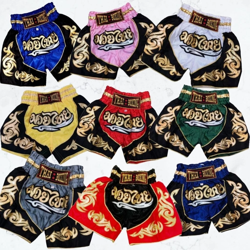 💥มีส่งด่วนจ้า💥กางเกงมวยไทย รุ่นลายไทยของเด็ก🥊THAI BOXING 🔥พร้อมส่งทุกออเดอร์🔥