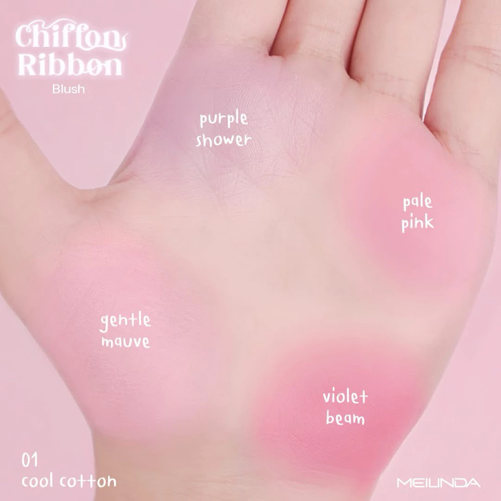 Meilinda Chiffon Ribbon Blush 4 ช่อง ชิฟฟ่อน ริบบ้อน บลัชออน thumbnail 8