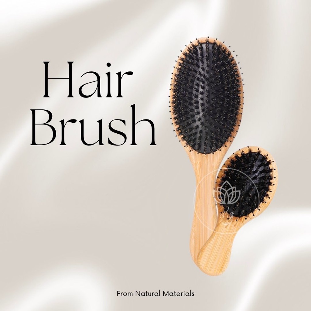 หวีแปรงขนหมูป่า หวีขนหมูป่า หวีด้ามไม้ Hair brush ***พร้อมส่งจากไทย