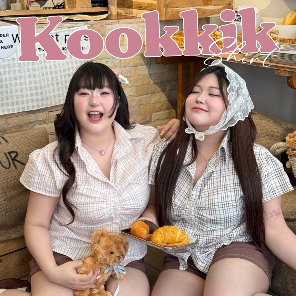 🧸𝐂𝐡𝐮𝐛𝐛𝐲𝐋𝐚𝐧𝐝.(อก38-52)📸Kookkik Shirt📸รุ่นกุ๊กกิ๊ก เสื้อเชิ้ตสาวอวบ ไซส์ใหญ่ มี4สี น่ารัก ใส่ง่าย #Sh2