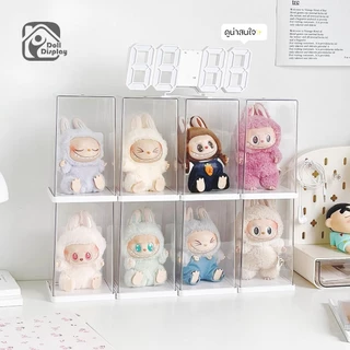 ตู้อะคริลิกใส กล่องใส่โมเดลLabubu ความโปร่งใสสูง กล่องโชว์ของสะสม ตู้โชว์ห้องนอนห้องนั่งเล่น มีสองสีให้เลือก COD