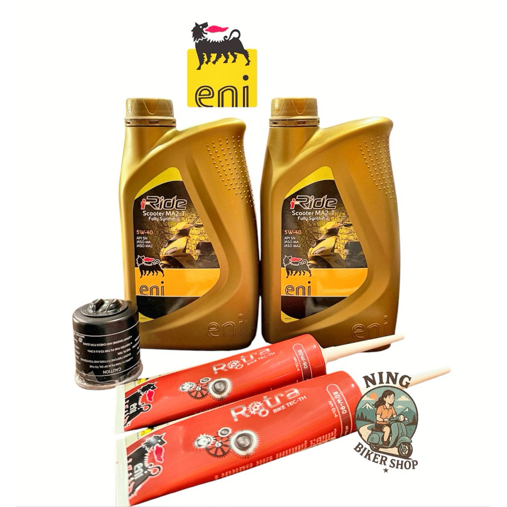 ชุดเปลี่ยนถ่ายน้ำมันเครื่อง New Vespa ( ชุด eni )